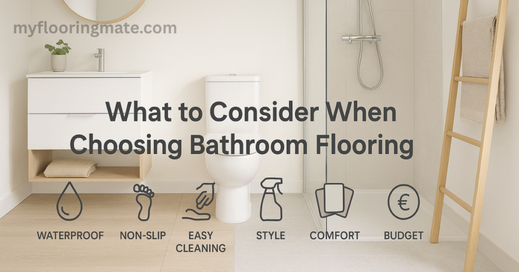 Waterproof bathroom flooring